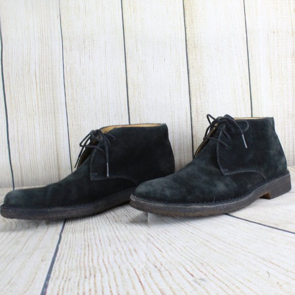 SEBAGO Black Suede Leather Chukka Style Desert Crepe Sole Ankle Boots US 8 - Picture 2 of 8